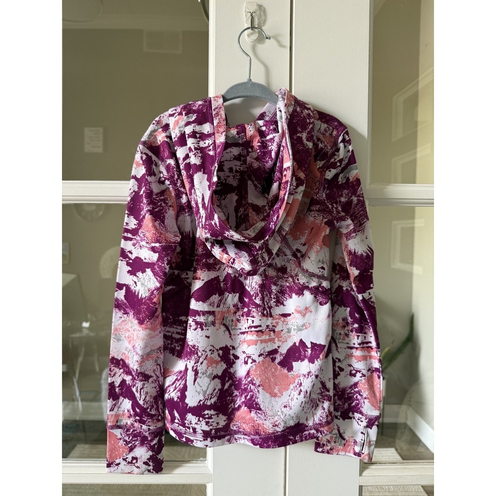 Reel Legends Freeline Kids Large 6 Purple Mountain Print Performance Hoodie - Picture 3 of 4